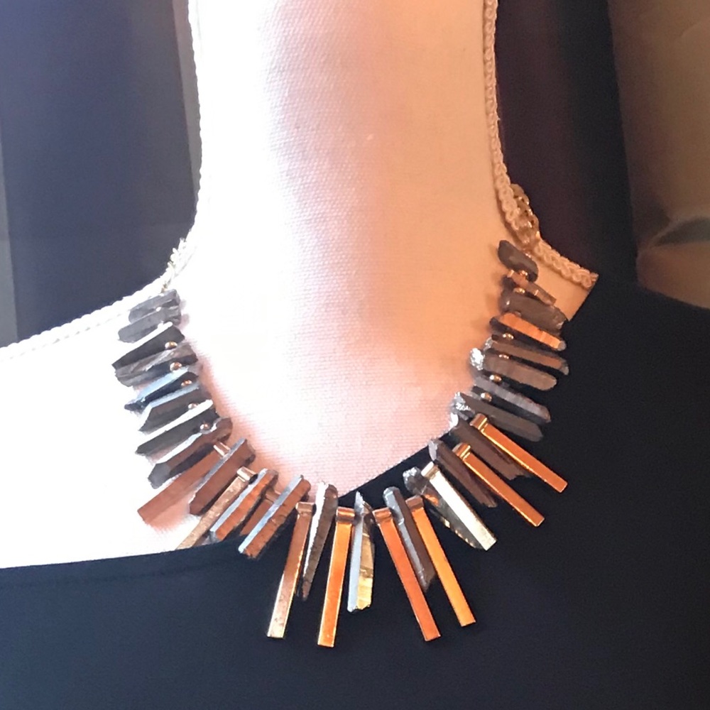 “Rough cut” Statement necklace